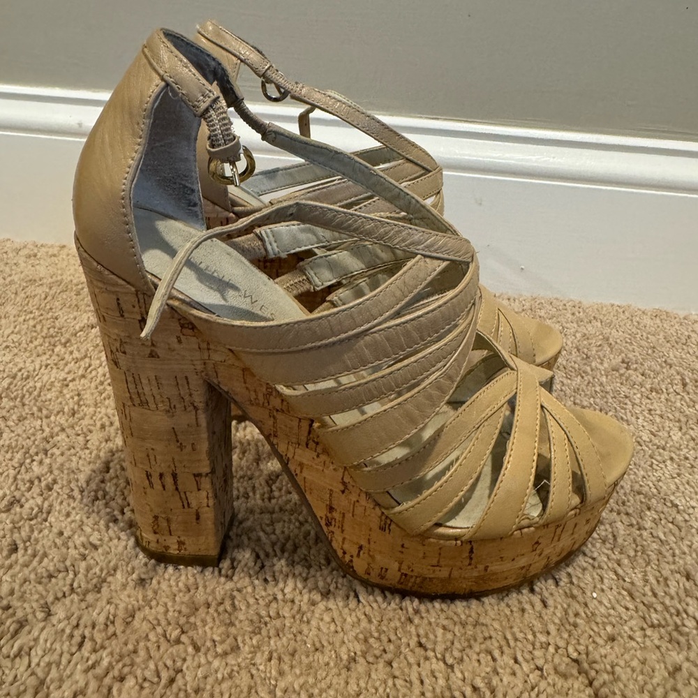 Nine West cork heels - size 7